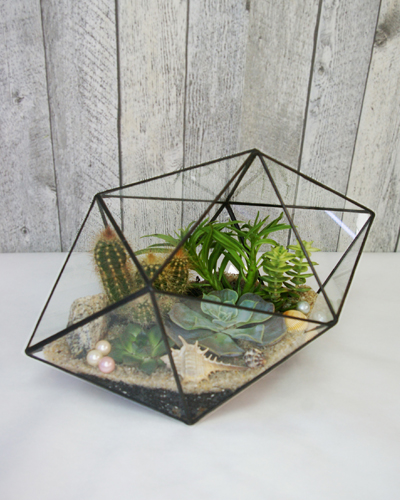 Флорариум "Кристалл" 20*29см. "ракушки" 00012