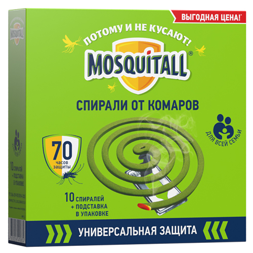 Спирали Универсальная защита от комаров Mosquitall