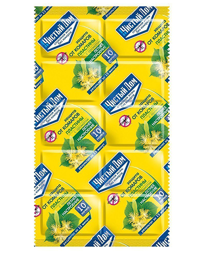 Пластины от комаров без запаха Чистый дом