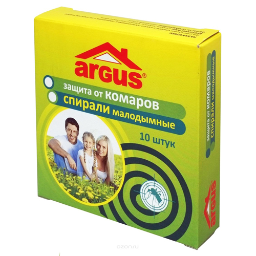 Спирали малодымные угольные ARGUS