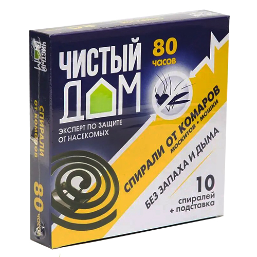 Спирали от комаров Бездымные Чистый Дом
