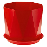 Кашпо Призма с поддоном 2,6л. 175мм. М3138 М-Пласт
