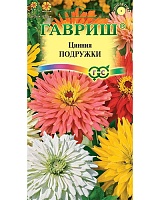 Цинния Подружки, низкорослая кактусовидная смесь 0,2г. DH ГАВРИШ 