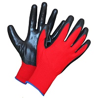 Перчатки садовые черно-красные Москва